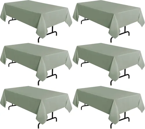 Miniatura 41 de sancua - Paquete de 2 manteles cuadrados de poliéster, de 54 x 54 pulgadas, resistentes a las manchas y a las arrugas, lavables, para mesas de Beige