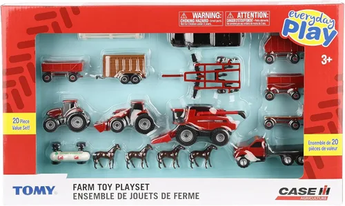 Miniatura 7 de ERTL 1/64 Case IH Tractor y Vehículo Set de 20 Piezas de Valor ZFN44091