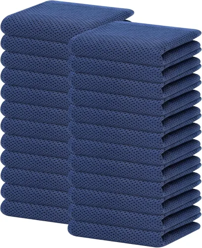 Miniatura 46 de Homaxy Paños de cocina de 100% algodón con tejido de gofre, ultra suaves, absorbentes, de secado rápido, 12 x 12 pulgadas, paquete de 6, amarillo