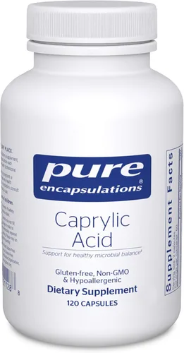 Pure Encapsulations Ácido Caprílico | Suplemento para la salud intestinal y digestiva, equilibrio gastrointestinal, apoyo intestinal y salud del