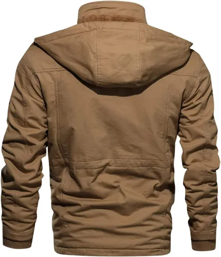 Miniatura 2 de CRYSULLY - Abrigo de invierno con capucha extraíble para hombre