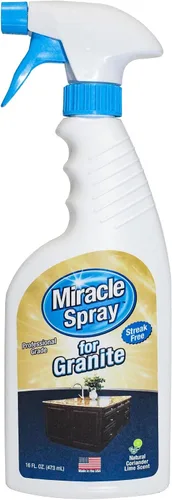 MiracleSpray para granito y piedra, limpiar, proteger, piedra pulida, mármol, cuarzo, pizarra, azulejos, superficies laminadas en cocina y baño, 16