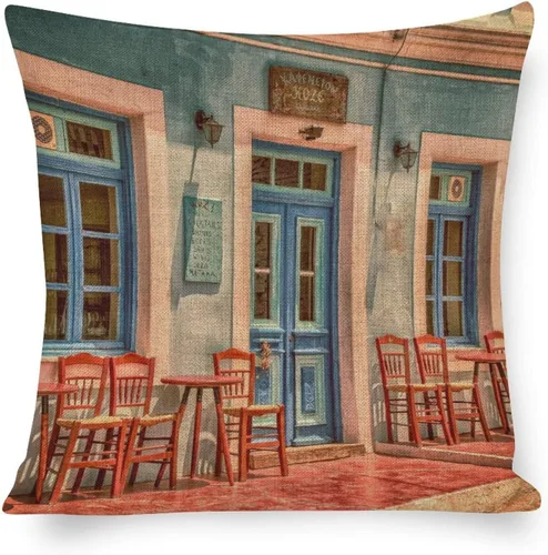 Miniatura 12 de Almohadas de cama con palmeras africanas, camellos, elefantes, 18 x 18 pulgadas, funda de cojín de lino animal de verano para decoración del hogar