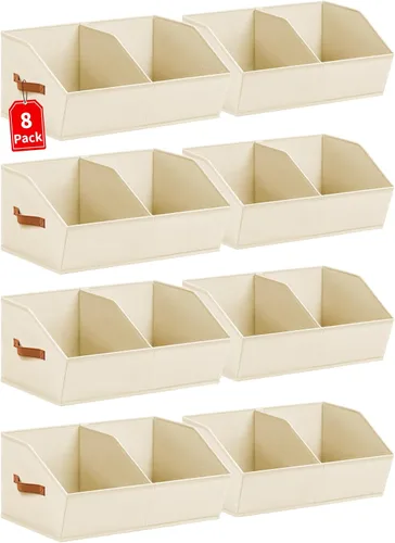 Miniatura 17 de Homsorout Organizadores de Armario y Contenedores de Almacenamiento - Paquete de 4 Contenedores de Almacenamiento Plegables Divididos Trapezoidales