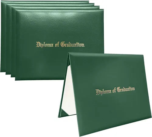Miniatura 38 de Funda para diploma 8.5”x11” impresa “Diploma de Graduación” en cuero sintético acolchada y rica en color de TngHui, negra