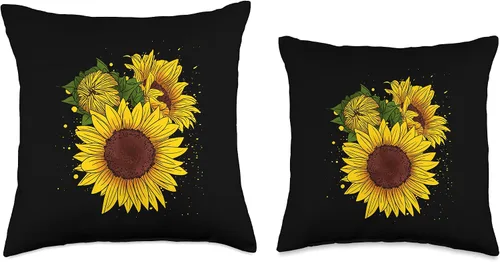 Miniatura 3 de Awesome Sunflowers Cojín de jardín con diseño de girasol, 16 x 16 pulgadas, multicolor