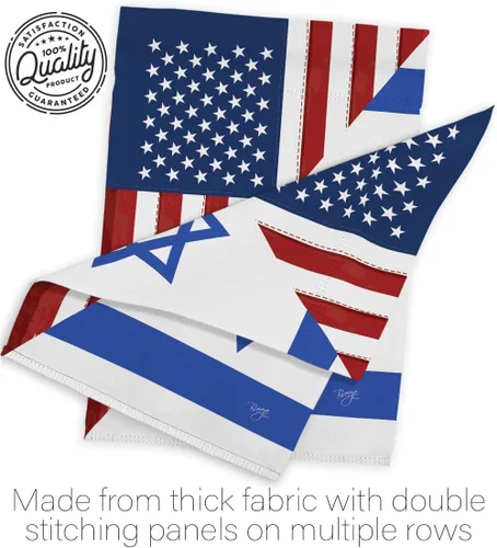 Miniatura 7 de Bandera estadounidense israelí Bandera de Israel juego de soportes de madera para banderas de pared, postes para exteriores de la casa, patio