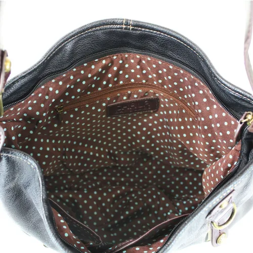 Miniatura 3 de Chala CONVERTIBLE Bolso tote grande Hobo MONKEY Cuero Vegano NEGRO, Negro