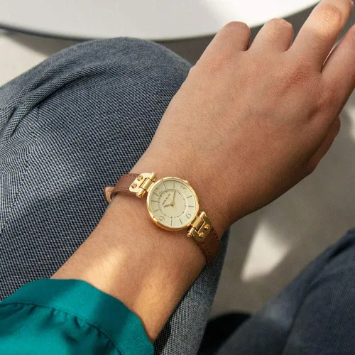 Miniatura 4 de Anne Klein Reloj con correa de cuero para mujer