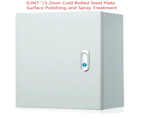Miniatura 2 de Caja eléctrica de acero laminado en frío de 16 x 16 x 8 pulgadas, caja eléctrica gruesa para interiores y exteriores, con placa de montaje IP66