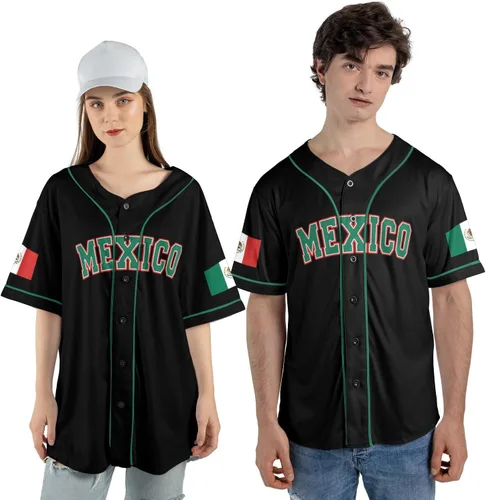 Miniatura 4 de Eagle Mexico - Camiseta de béisbol con la bandera de México para hombre, mujer, talla S a 5XL