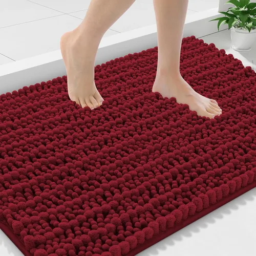 Miniatura 142 de Smiry Alfombras de Baño 24x16 pulgadas, Alfombras de Baño de Chenilla Extra Suaves y Absorbentes, Respaldo de Goma Antideslizante, Lavable a Máquina