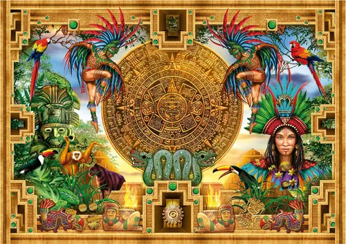 Miniatura 2 de Educa - Rompecabezas de 2000 piezas para adultos Montago azteca maya. 14 años (19565)