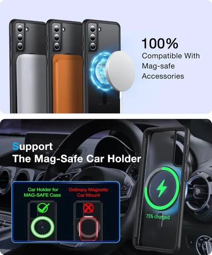 Miniatura 3 de [NO.1 - Funda magnética para Samsung Galaxy S21 con MagSafe [prueba de caídas de grado militar] [mate translúcido] [antihuellas] parachoques