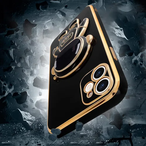 Miniatura 5 de Pepmune Funda compatible con iPhone 12 Bonita Diseño de Soporte de Astronauta en 3D Protección de Cámara A Prueba de Golpes Cubierta Trasera Suave