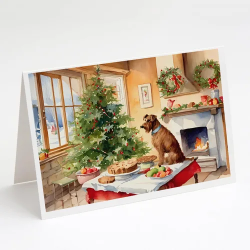 Miniatura 6 de Caroline's Treasures DAC3884GCA7P Paquete de 8 tarjetas en blanco de Navidad con galletas de husky siberiano Tarjetas de felicitación con sobres