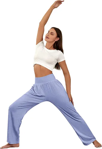 Miniatura 135 de Neer - Conjunto de 3 pantalones de yoga de pierna ancha para mujer - Pantalones deportivos cómodos, holgados, de cintura alta y casuales