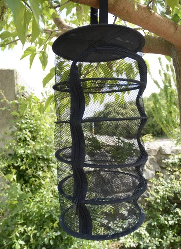 Miniatura 7 de Rejilla de secado micro colgante de 9 pulgadas y 5 niveles para interior/armario, para hierbas, plantas, organizador, ambientador, pantalla negra