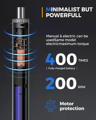 Miniatura 2 de LIFEGOO - Mini destornillador eléctrico, juego de destornilladores de precisión 58 en 1 con 50 puntas magnéticas, pantalla digital, kit