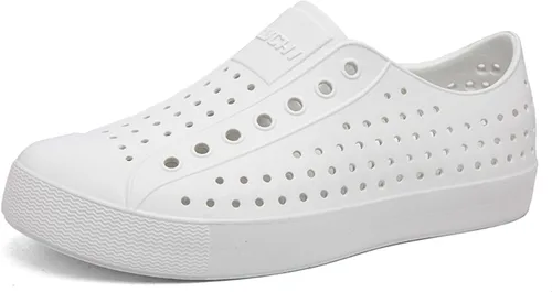 Miniatura 19 de FLIOZY Zuecos de jardín impermeables para hombres y mujeres, zapatos ligeros y transpirables de EVA sin cordones, cómodos y antideslizantes, calzado