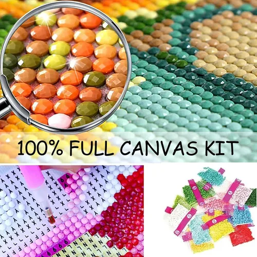 Miniatura 6 de Kits de arte de diamantes para adultos, kits de pintura de diamantes para hombres, paquete múltiple de paisaje, luna, arte moderno de diamantes