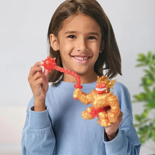 Miniatura 6 de Heroes of Goo JIT Zu Stretch Strikers Deluxe Hero Pack Blazagon, figura de acción elástica con más de 20 sonidos de batalla impresionantes, armadura