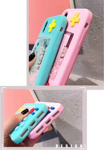 Miniatura 2 de UnnFiko - Funda Squishy 3D estilo dibujos animados compatible con iPhone 6 / iPhone 6s, diseño de estrellas líquidas creativas, divertida, blanda