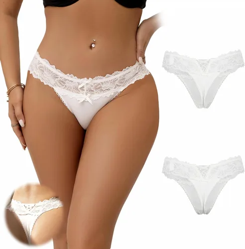 Miniatura 38 de ohyeah Tangas sexy de encaje tangas bragas de tiro bajo ropa interior para mujer de algodón entrepierna braga tangas bragas 4-18
