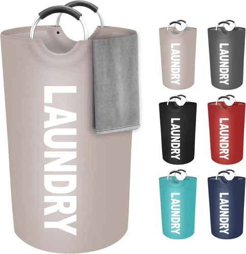 Miniatura 21 de StorageRight Cesta Grande de Ropa Sucia de 90L, Cesto de Ropa Sucia, Cesto de Ropa Sucia para Lavandería, Plegable, Cestas de Ropa Impermeables