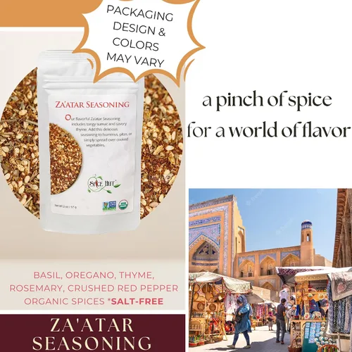 Miniatura 4 de Za'atar Seasoning Zaatar Mezcla de especias de Oriente Medio, The Spice Hut, 2 onzas