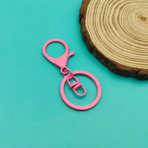 Miniatura 6 de 30 llaveros con cierre de langosta para la fabricación de joyas, clips de gatillo giratorios de metal con cierres giratorios, clips de gancho, Rosa