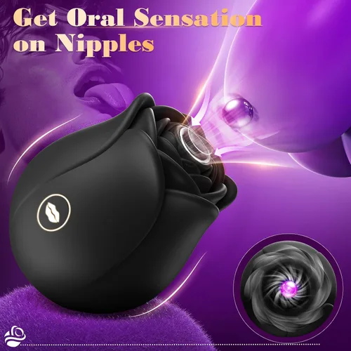 Miniatura 4 de Big Shocked Rose Sex Toy Sucking Vibrator - Sex Toys Vibrator Adult Toys with 10 Suction Vibrators Clitoral Vibrater Clit Sucker Couple Female Women
