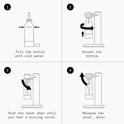 Miniatura 8 de Aarke Carbonator III, Máquina de agua con gas y carbonatación, acero inoxidable con botella reutilizable PET sin BPA, volumen 1L/34 fl oz (gris mate)