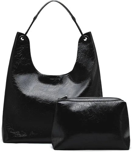 Miniatura 41 de NEWBELLA Bolso Hobo para mujer - Bolso de hombro y bandolera de cuero sintético, bolso de mano espacioso para el trabajo y uso diario