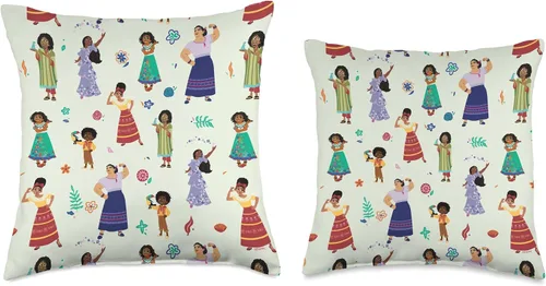 Miniatura 3 de Disney Encanto Mirabel Bruno Isabela y Madrigal Family - Almohada de 16 x 16 pulgadas, multicolor