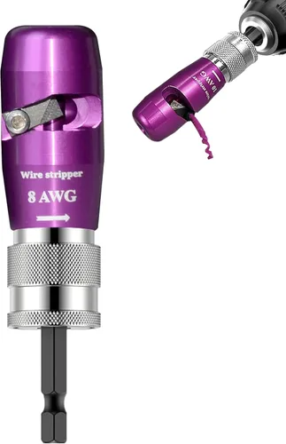 Miniatura 10 de Luckyway - Pelacables de alambre para taladro con herramienta profesional de pelado y torsión de alambre para electricistas, herramienta de torsión