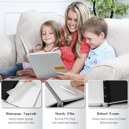 Miniatura 14 de Spbapr Álbum de fotos grande autoadhesivo magnético para manualidades, álbum de fotos DIY para fotos de 4 x 6, 5 x 7, 8 x 10, libro de recuerdos