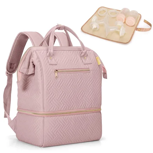 Miniatura 10 de Fasrom Mochila para extractor de leche con enfriador compatible con bombas Spectra S1, S2 y Medela, bolsa de bombeo portátil con alfombrilla Negro