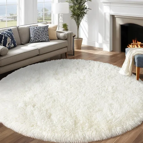 Miniatura 22 de Alfombra pequeña rosa para dormitorio, alfombras de área esponjosas peludas de 2x3 pies para habitación de niñas y niños, alfombra suave