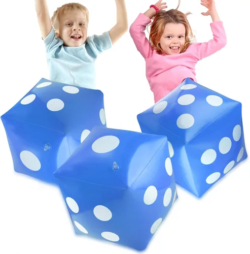 Miniatura 12 de Blulu Paquete de 3 Dados Inflables Grandes Dados Inflables Gigantes Jumbo para Juegos de Mesa en Interiores y Exteriores Ludo Favor de Fiesta
