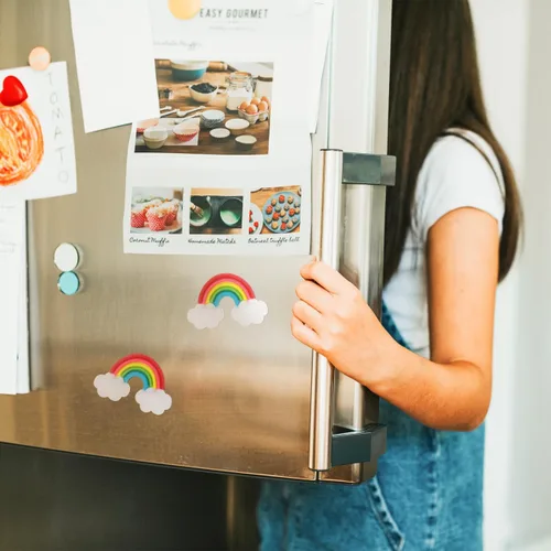 Miniatura 7 de DOITOOL 5 imanes de arco iris para nevera, arco iris, imanes de nevera, calcomanías magnéticas para refrigerador para nevera, casillero, pizarra