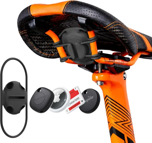 Bone Correa universal para bicicleta, soporte versátil para AirTag, Samsung SmartTag+, Chipolo y Tile Mate, soporte de silicona ultraligero y sin