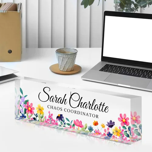 Miniatura 7 de Placa de nombre de oficina personalizada para escritorio, placa de nombre, regalos personalizados para compañeros de trabajo, jefe, profesor