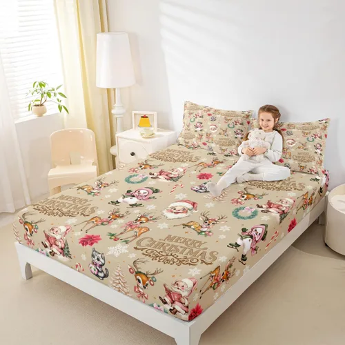 Miniatura 49 de Erosebridal Divertida sábana bajera ajustable de Halloween para niños, lindo juego de ropa de cama de calabaza fantasma, decoración de Halloween