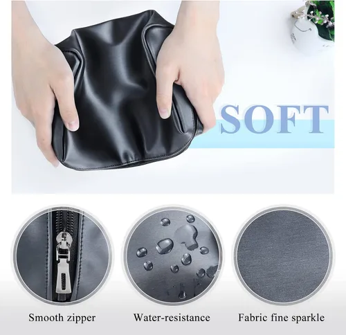 Miniatura 9 de Aosbos Bolsa de Cosméticos Neceser de Maquillaje para Mujeres, Bolsa de Cosméticos Impermeable para Viaje, Bolsa de Maquillaje para Bolso, Azul Azul