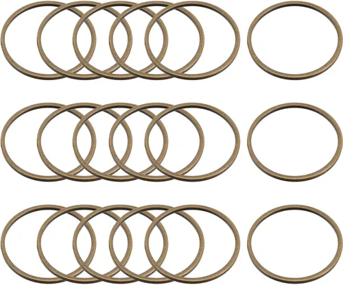 MECCANIXITY Aretes redondos con cuentas, anillos de eslabones circulares para hacer joyas bronce