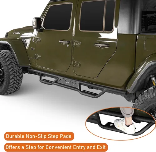 Miniatura 2 de u-Box Gladiator - Estribo de 6.9 pulgadas para Jeep Gladiator JT 2020-2026, dos rieles deslizantes tubulares antideslizantes para escaleras