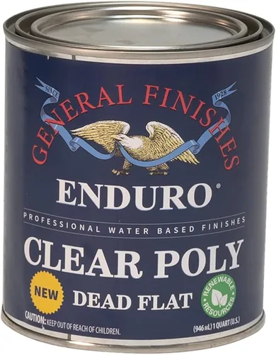 Miniatura 10 de General Finishes Enduro Poliuretano transparente a base de agua, 1 galón, mate Plano