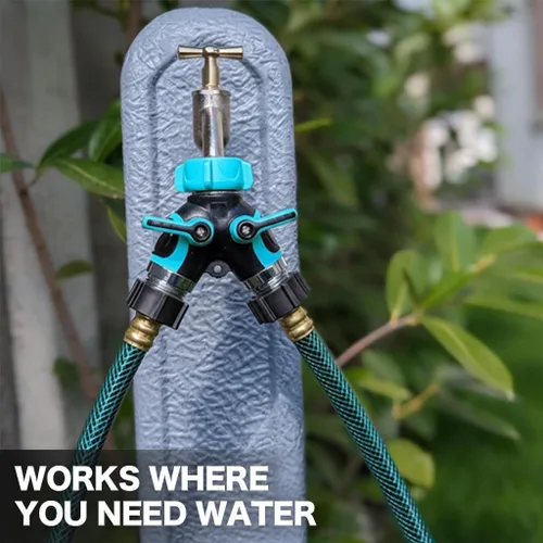 Miniatura 7 de Manguera flexible líder para conexión divisor: manguera de jardín hembra a hembra de 1 pie - No necesita adaptador manguera corta sin fugas
