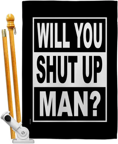 Miniatura 13 de Will You Shut Up Garden House Flag - Set Patriotic Vote President Democrat Republican Tea Party United State American Election - Decoration Banner